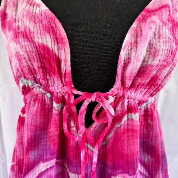 Hand dyed Woman’s Plunge Front Coverup - Picture 5 of 9